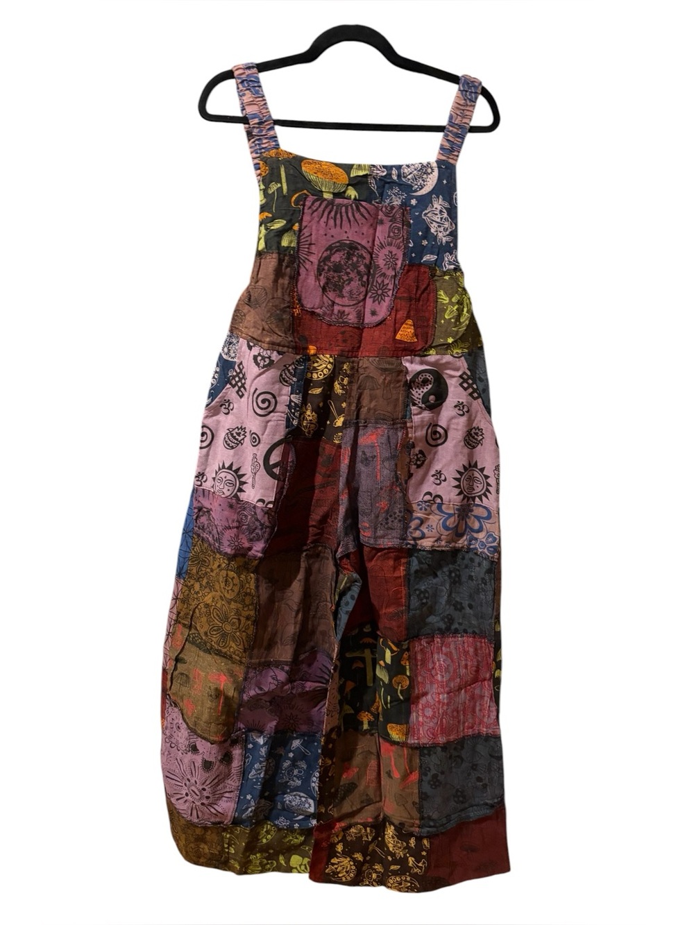 #11 NWT 100% cotton patchwork overalls